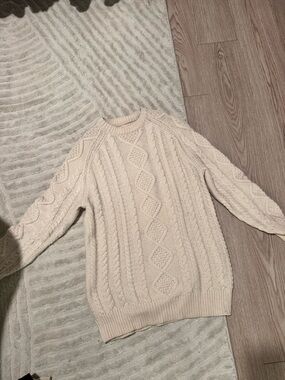 Wilfred Cream Cable Knit Sweater - Tunic/Dress